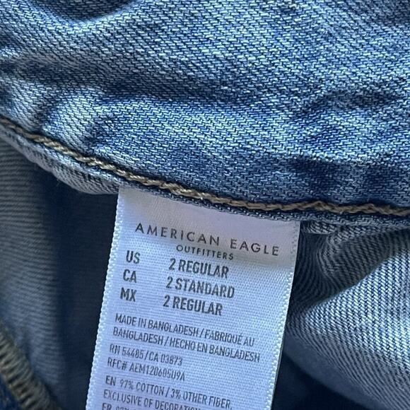 American‎ Eagle Jogger Jeans Jeggings Size 2 Retro 90s Grunge - Picture 3 of 7